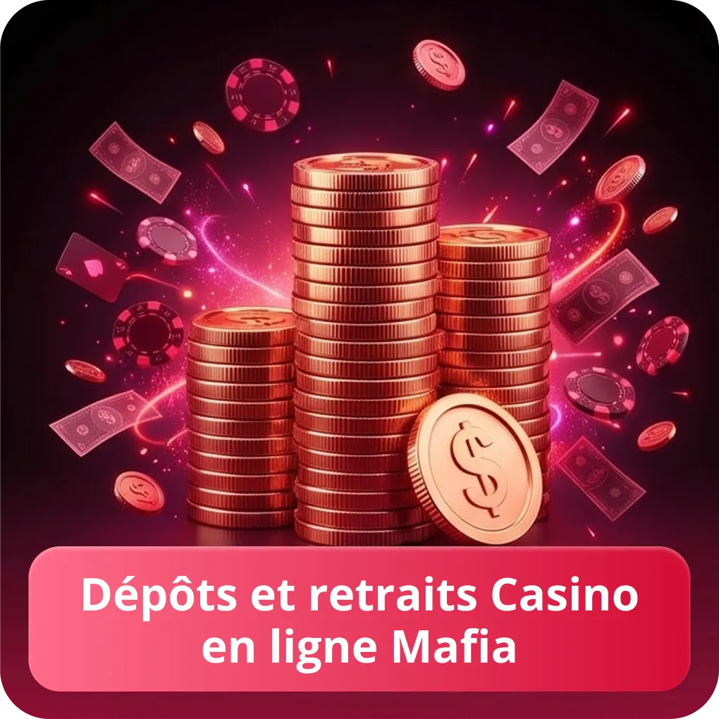 Dépôts et retraits Casino en ligne Mafia